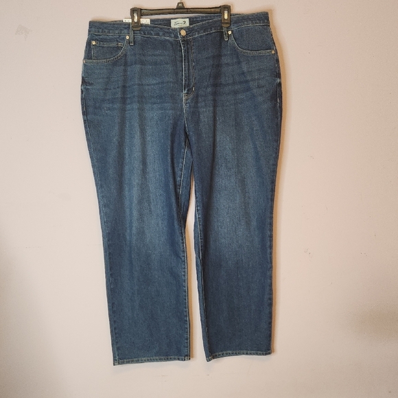 Seven7 Denim - SEVEN7 Loose Straight Blue Jean High Rise, size 20W